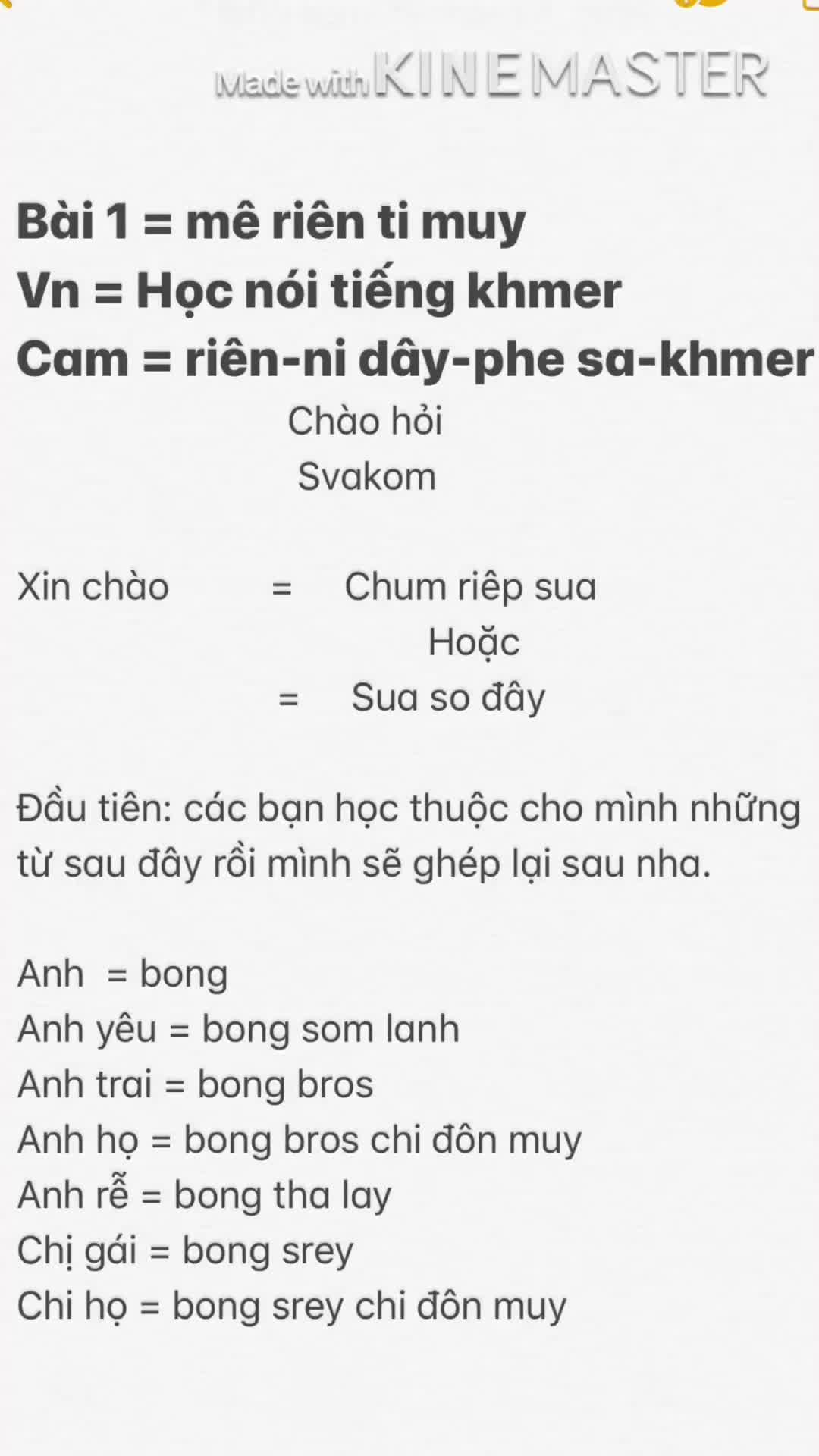 Phổ cập tiếng Campuchia cho anh em #1
